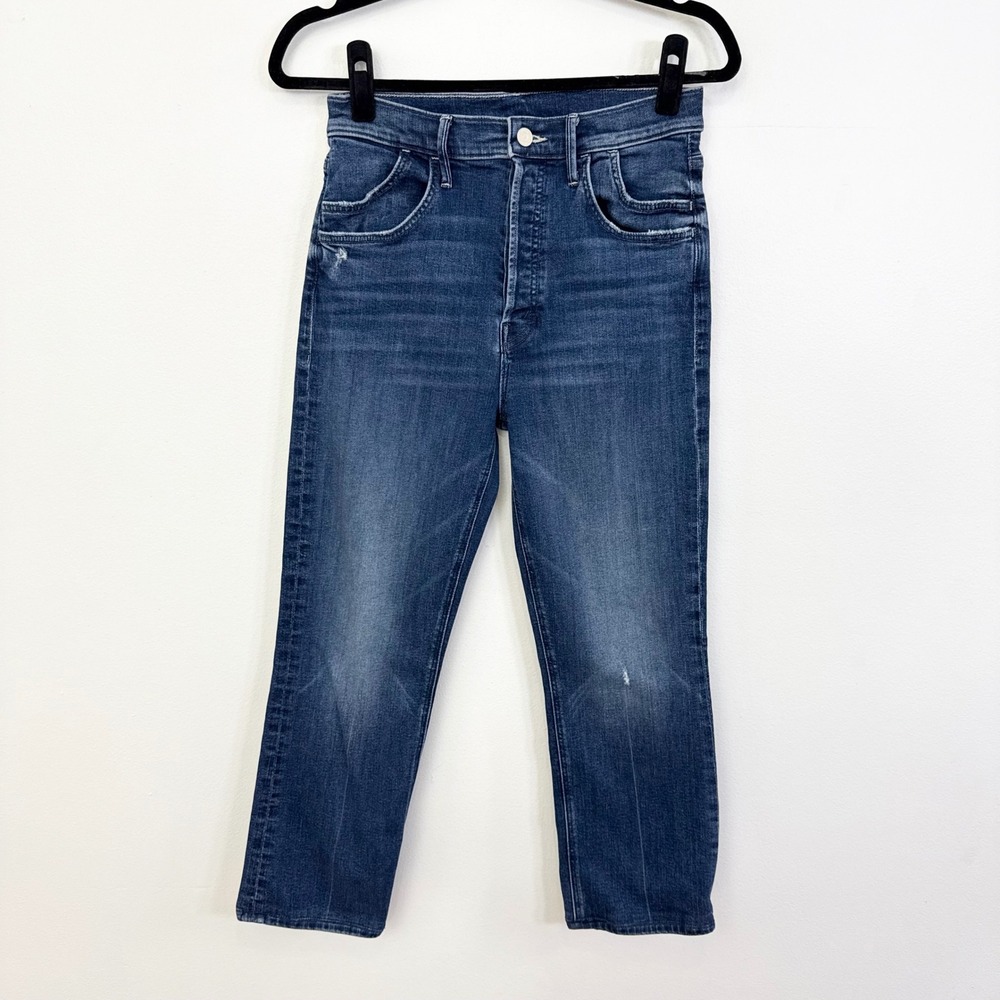 MOTHER The Stash Tripper Ankle High Rise Jeans Blue Estimated Size 26 - Picture 3 of 8